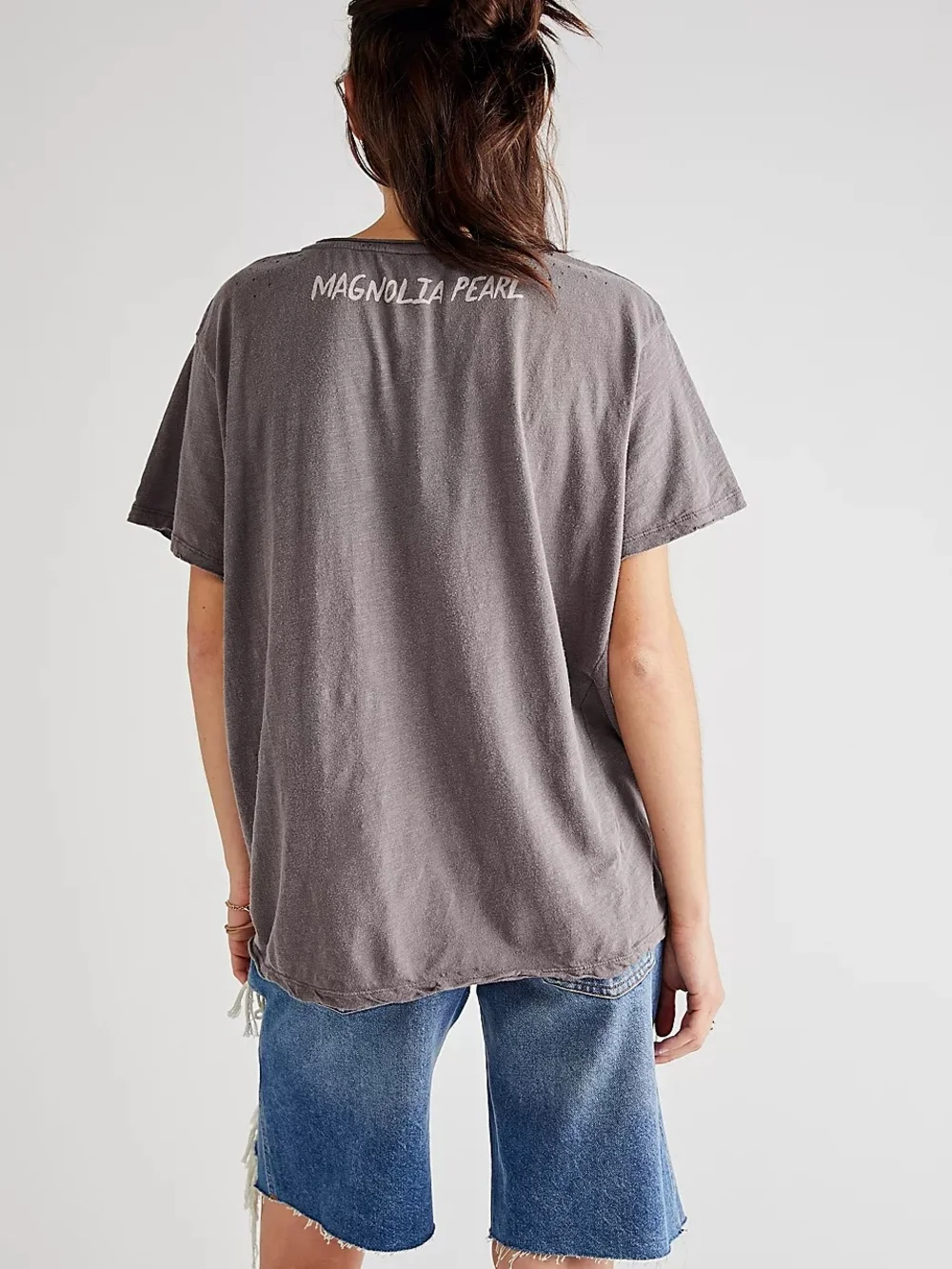 Magnolia Pearl Saturn Disco Applique Rainbow Tee Tshirt Distressed Bohobocentric
